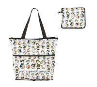 MEIKIUP 250th America Anniversary Independence Foldable Bag Patriotic Month Gift Just a Proud Goose, Proud FB, One Size, Modern