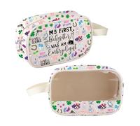 MEIKIUP Babysitter Gift Babysitter Nanny Makeup Bag Daycare Provider Gift My First Babysitter Is an Embryologist Funny IVF Gift (Babysitter Clear Bag-UK)