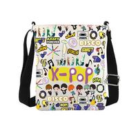 MEIKIUP Bangtan Gift K-pop Characters Crossbody Bag Bangtan Boys Gift for Army Members Fans Korean Band Gift Korean Group Merch (K-POP Crossbody-UK)
