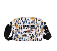 MEIKIUP Blue Eye Anime Gift Samurai Merch I'd Rather Be Watching Anime Crossbody Bag Funny Anime Manga Otaku Gift Mizu Tote Bag (Blue Eye HB-UK)