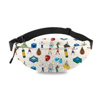 MEIKIUP Boxing Waist Bag Boxers Gift Boxing Coach Crossbody Bag Boxing Lover Gift Sports Lover Merchandise, Boxing WB, Modern