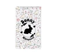 MEIKIUP Bunny Kitchen Towels Bunny Whisperer Towel for Rabbit Lover Gifts Funny Rabbit Mom Gift Dish Tea Towel Bunny Owner Gift (Bunny Towel-UK)