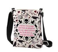 MEIKIUP Butcher Inspired Messenger Bag Dark Romance Book Lovers Gifts Bookish Merch Blackbird Crossbody Shoulder Bag