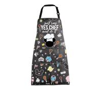 MEIKIUP Cartoon Mouse Apron with Pockets Mouse Chef Apron Just Say Yes Chef and Do It Kitchen Apron for Cartoon Fan Anime Aprons (Cartoon Mouse Apron-UK)