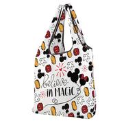 MEIKIUP Cartoon Mouse Foldable Tote Bag Cartoon Inspired Gift for Women Fans Friends Mouse Lover Gifts I Believe in Magic Bag (Mouse Movie F-Bag-UK)