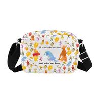 MEIKIUP Cartoon Movie Crossbody Bag Bear Tiger Pig Donkey Friend Gifts It's Not What We Have but Who We Have Shoulder Bag