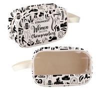 MEIKIUP Chiropractor Cosmetic Bag Gift for Physical Therapy Assistant Only The Strongest Women Become Chiropractors Makeup Bag (Chiropractor Clear Bag-UK)