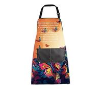 MEIKIUP Christian Aprons Christian Religious Gifts Bible Verse Chefs Kitchen Baking Apron with Pockets Biblical Spiritual Gifts (Christian Apron-UK)