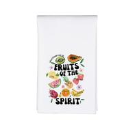 MEIKIUP Christian Towel with Bible Verse Kitchen Towel Religious Gift Fruit of the Spirit Galatians 522 Biblical Spiritual Gift (Galatians 5 22 Towel-UK)