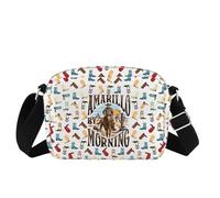 MEIKIUP Country Music Inspired Gift Amarillo by Morning Bag Western Gift for Country Music Lover Fan Cowboy Boots Crossbody Bag (Country Music HB-UK)