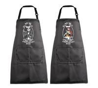 MEIKIUP Couples Aprons We're Simply Meant to Be Jack and Sally Gifts Mr Mrs Matching Aprons for Couples Valentine Gothic Gifts (Jack Sally A-UK)