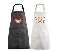 MEIKIUP Couples Aprons with Pockets His and Her Matching Gifts for Mr Mrs Clown Cooking Apron Chef Apron Hubby and Wifey Gifts (Chaos Couple A-Sets-UK)