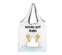 MEIKIUP Duck Reusable Grocery Bag Funny Duck Lover Gift Poultry Lightweight Shopping Totes for Duck Hunters Nothing Butt Thanks (Duck F-Bag-UK)