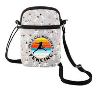 MEIKIUP Fencing Crossbody Bag Fencing Sport Lover Gift Fencer Coach Women's Team Shoulder Bag Fencing Mom Gift, Fencing Cb