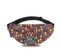 MEIKIUP Firefighter Gift Fire Dept Waist Bag Fireman Merchandise Fire Hero Gift Firefighter Crossbody Bag, Flames WB, Modern