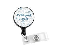 MEIKIUP Funny Sourdough Badge Reel It's The Yeast I Can Do Baking Gifts for Bread Lovers Bakers Retractable ID Holder for Work (Sourdough Badge-UK)