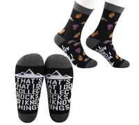 MEIKIUP Geologist Socks That's What I Do I Collect Rocks and I Know Things Funny Geologist Gifts Geology Rock Collector Socks (Geologist Socks-UK)