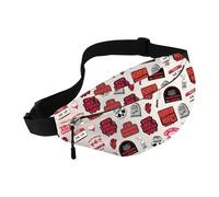 MEIKIUP Horror Fanny Pack Horror Movie Fans Gift Scary Movie Crossbody Belt Bag Halloween Party Gift (Crime Movie WB-UK)