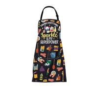 MEIKIUP Housekeeper Aprons with Pockets House Cleaning Lover Gift Making Everything Sparkle Is My Superpower Housekeeping Apron (Housekeeping Apron-UK)