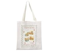 MEIKIUP Italy Vacation Gift Italy Travel Tote Bag Honeymoon Gift Italy Souvenir Shopping Bag Italy Travel Memory Merch, Italy Apron, One Size, Modern