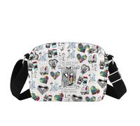 MEIKIUP Jack and Sally Crossbody Bag Jack Sally Couples Gifts for Mr Mrs Skellington Gift for Nightmare Horror Movie Fans Purse (Jack Sally HB-UK)
