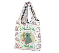 MEIKIUP Koala Foldable Tote Bag Koala Gifts for Girls Just a Girl Who Loves Koalas Reusable Grocery Shopping Bag Koala Lover Gift (Koala F-Bag-UK)
