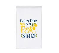 MEIKIUP Lemons Kitchen Towels Lemon Lover Gifts Every Day is a Fresh Start Lemon Pattern Dish Towels Summer Fruit Hand Towel (Lemon Towel-UK)