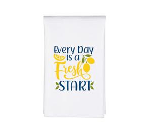 MEIKIUP Lemons Kitchen Towels Lemon Lover Gifts Every Day is a Fresh Start Lemon Pattern Dish Towels Summer Fruit Hand Towel (Lemon Towel-UK)
