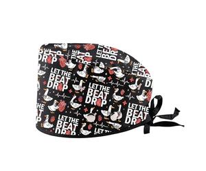 MEIKIUP Let the Beat Drop Adenosine Scrub Cap for Nurse RN Gift Cardiology Heart Surgical Cap Cardiac Nurse Thank You Gifts (Cardiology Scrub Cap-UK)