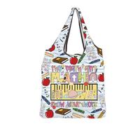 MEIKIUP Math Reusable Grocery Bag Mathematics Gift for Math Teacher Math Genius Gift the Math Ain't Mathing Show Your Work Tote (Math F-Bag-UK)