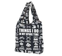 MEIKIUP Motorcycle Lover Gifts Motorcycle Tote Bag Things I Do In My Spare Time Motorcycle Riding Gift Biker Rider Grocery Bag (Motorcycle F-Bag-UK)