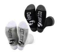 MEIKIUP New Parents Gifts Daddy Mommy Est 2026 New Mom and Dad Socks Pregnancy Reveal Gifts for Parent to be Gifts First Time (Daddy Mommy Est 2026-UK)