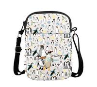 MEIKIUP Penguin Crossbody Bag Penguin Lover Gift Crazy Penguin Lady Novelty Penguin Gift Adjustable Strap Bag Zoo Aquarium Gift (Penguin CB-UK)