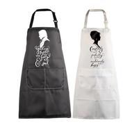 MEIKIUP Pride Prejudice Gift Darcy and Elizabeth Couples Kitchen Aprons Matching Wedding Gift for His Hers Aprons Mr Mrs Aprons (D&E Couples A-Sets-UK)