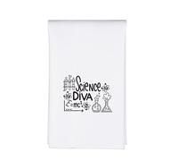 MEIKIUP Science Diva Hand Towel Lab Tech Gifts for Science Lab Technician Chemistry Gifts Science Kitchen Towel Lab Week Gifts (Science Diva Towel-UK)
