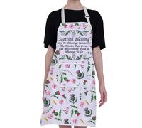 MEIKIUP Scottish Thistle Apron Scottish Blessing Gifts Scotland Cooking Apron Purple Floral Botanical Garden Apron with Pockets (Scottish Blessing Apron-UK)
