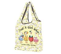 MEIKIUP Silly Goose Gifts for Girls Goose Foldable Shopping Tote Bag Silly Goose Reusable Grocery Bag Kawaii Goose Lovers Gifts (Goose Lover F-Bag-UK)