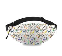 MEIKIUP Skateboard Theme Waist Bag with Adjustable Strap Skateboarder Crossbody Bag Gift for Skateboarding Lovers, Skateboard WB, 现代