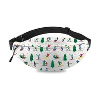 MEIKIUP Ski Waist Bag Skiing Lover Gifts Winter Sports Crossbody Bag Snowboarder Team Merchandise, Ski WB, Modern