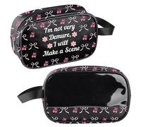 MEIKIUP Sorority Sister Clear Bag Funny Sorority Gift for Women Makeup Bag I'm Not Very Demure Sorority Paraphernalia Girl Gift (Demure Clear Bag-UK)