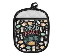 MEIKIUP Sourdough Gifts Funny Oven Mitts Bread Baking Pot Holders Baking Lover Gift for Baker Kitchen Pot Holders Baking Gloves (Sourdough Holder)