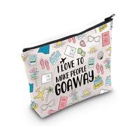 MEIKIUP Travel Agent Gifts Travel Agent Zipper Pouch Travel Makeup Bag Appreciation Gift I Love To Make People Goaway, goaway bag, 现代