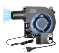 MeiKYing Centrifugal Fan 230 V Adjustable, Blower Fan 120 mm Turbines with Speed Controller 12 V for Inflation, Heaters Grill BBQ Picnic Cooling Fan for Household Appliances (with Tube)