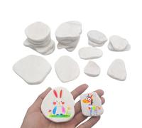 MEILALA 20PCS White Painting Rocks, Medium & Small Irregular Rocks for Painting ，DIY Rocks Flat & Smooth Kindness Rocks for Arts, Crafts, Decoration