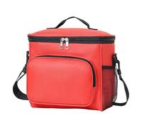 MeiLang 10L Insulated Lunch Bag for Work, Reusable Thermal Cooler Tote with Leakproof Liner, Large Capacity Lunch Box for Office School Picnic Travel, Red