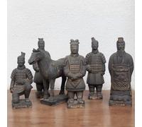 MEILEWLE MEILEW Authentic Terra Origin Terracotta Warriors Handmade Clay Statue - Imported from Xi'an, China - Perfect for Home or Office Decor for History Lovers - 8 inches Tall, (1-6)