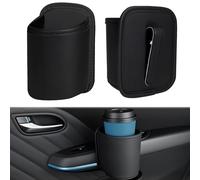 MEILIANQIPEI 2 Pcs Car Cup Holder for Citroen DS4 2011-2015, Drink Holder Leather Bottle Holder Backseat Organizer Auto Accessories Universal Side Pocket Black
