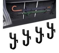 MEILIANQIPEI 4 Pcs Car Trunk Hook for Toyota bZ4X 2025 2026, Organizer Hanger Durable Umbrella Holder Mount Storage Bracket Accessory Black