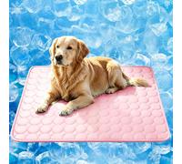 MeiLiMiYu Dog Cooling Mat 2026 Upgraded Arc-Chill Cooling Dog Bed Mat, Washable Pet Cooling Pad (Q-Max>0.4) Cooling Mat for Dogs & Cats Indoor & Outdoor Car Seats (Pink, 28x22 in)