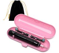 meilinkeji Electric Toothbrush Case for Oral B/Oral-B Pro/iO/Philips Sonicare/Demita/Bitvae and Most Electric Toothbrushes, Includes 1 Charger Pouch, Pink